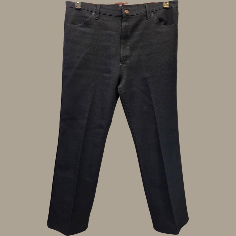 Wrangler Navy Work Pants Men's 38x29.5 Poly Blend Straight Leg‎ Uniform Utility